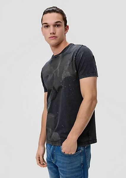 QS Kurzarmshirt T-Shirt mit Frontprint aus reiner Baumwolle günstig online kaufen