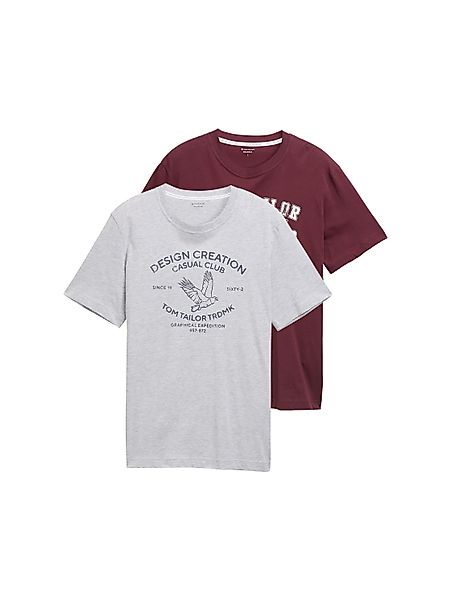 TOM TAILOR T-Shirt (Packung, 2-tlg) mit günstig online kaufen