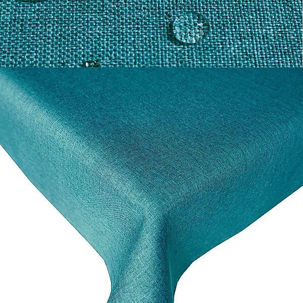 Tischdecke Leinenoptik ECKIG Tischdecke uni Gartentischdecke, günstig online kaufen