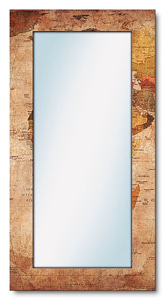 Artland Dekospiegel »Weltkarte«, Retro & Vintage, Wandspiegel, Ganzkörpersp günstig online kaufen
