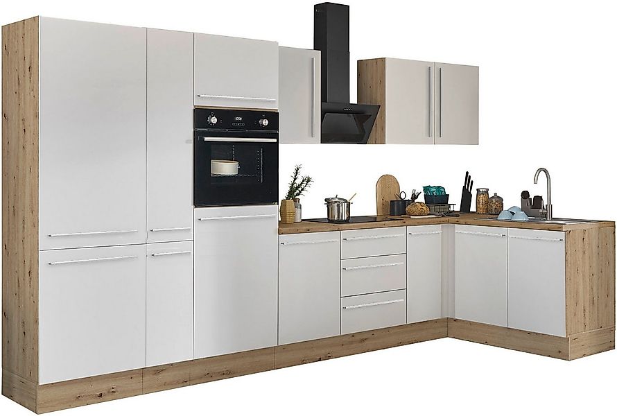 KOCHSTATION Winkelküche Florida, Stellbreite 360x165 cm, wahlweise mit E-Ge günstig online kaufen