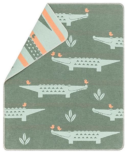 Babydecke Juwel 'Krokos allover' 70 x 90 cm Efeu - Grün, DAVID FUSSENEGGER günstig online kaufen