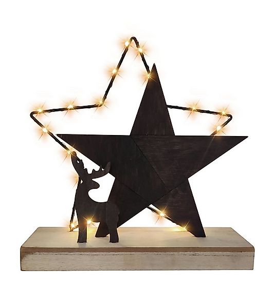 Trend Line Dekofigur TrendLine Stern Metall + Holz 30 x 8 x 30 cm günstig online kaufen