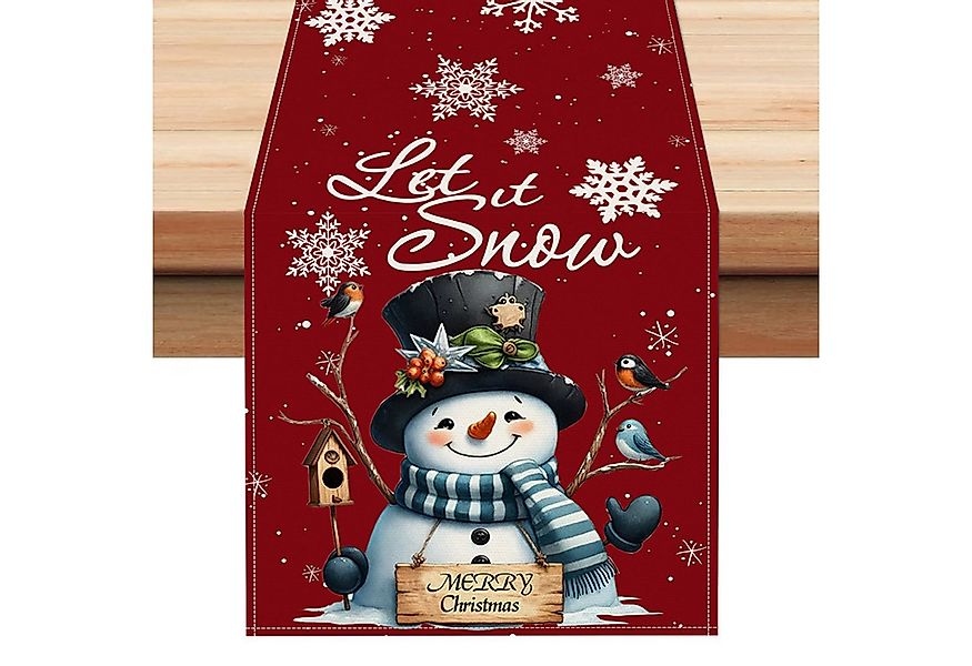 LAPAPRO Tischläufer Weihnachtlicher Leinen Tischläufer mit Druck Festliche günstig online kaufen