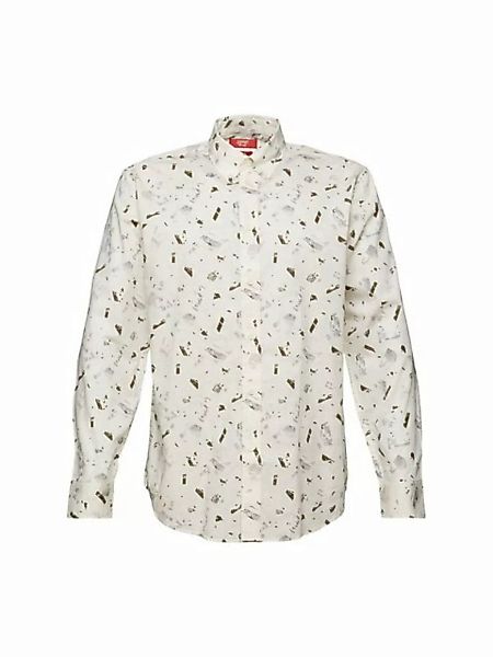 Esprit Langarmhemd Gemustertes Baumwollhemd günstig online kaufen