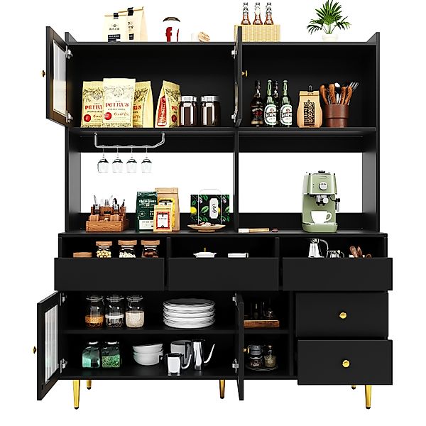 OKWISH Hochschrank mit Glastür (Vitrine,Barschrank, Highboard, günstig online kaufen