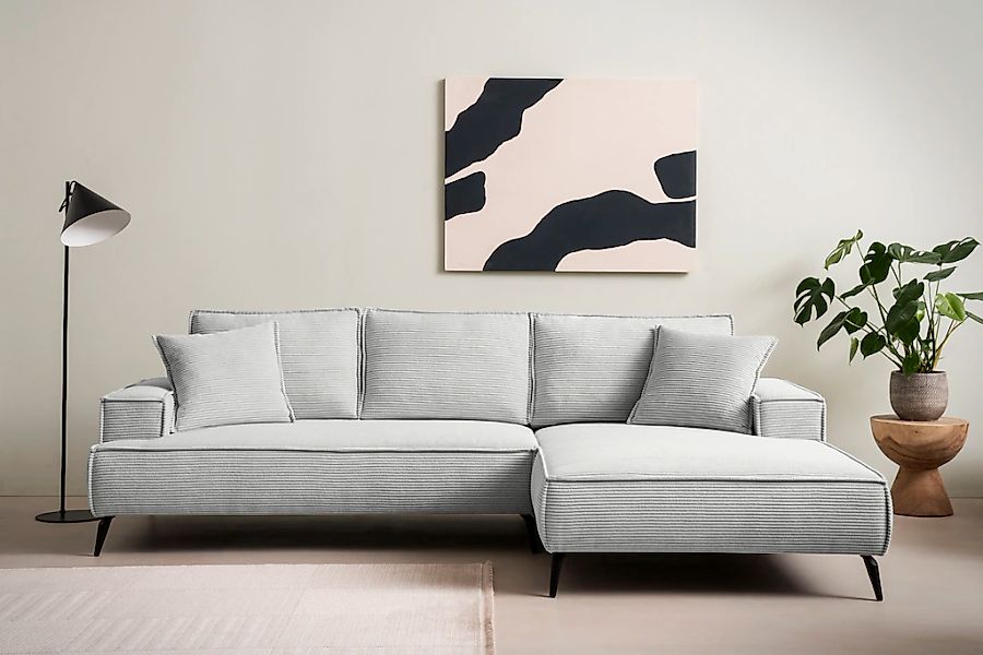 Home affaire Ecksofa "TVINNU, L-Form, 275cm, in Cord und Leinenoptik" wahlw günstig online kaufen