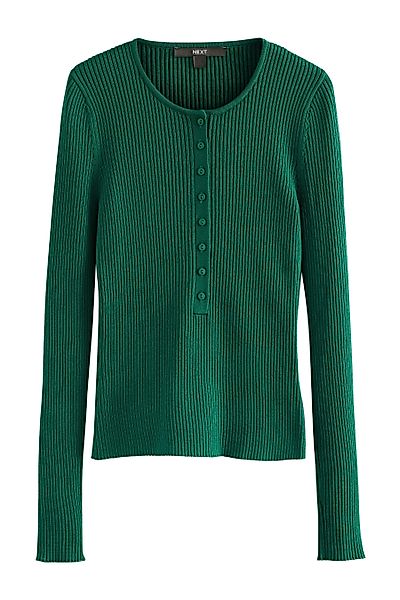 Next Strickpullover Gerippter Henleypullover (1-tlg) günstig online kaufen