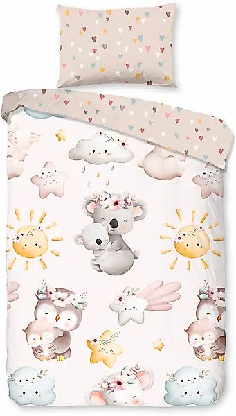 good morning Babybettwäsche »Hugss«, Baumwolle, Renforcé, 2 Teilig, Wendeop günstig online kaufen