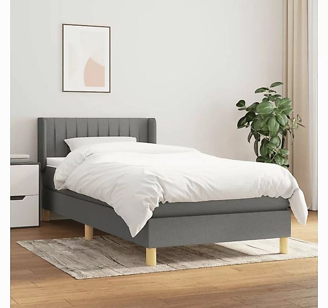 vidaXL Boxspringbett Boxspringbett mit Matratze Taupe 90x200 cm Stoff Bett günstig online kaufen