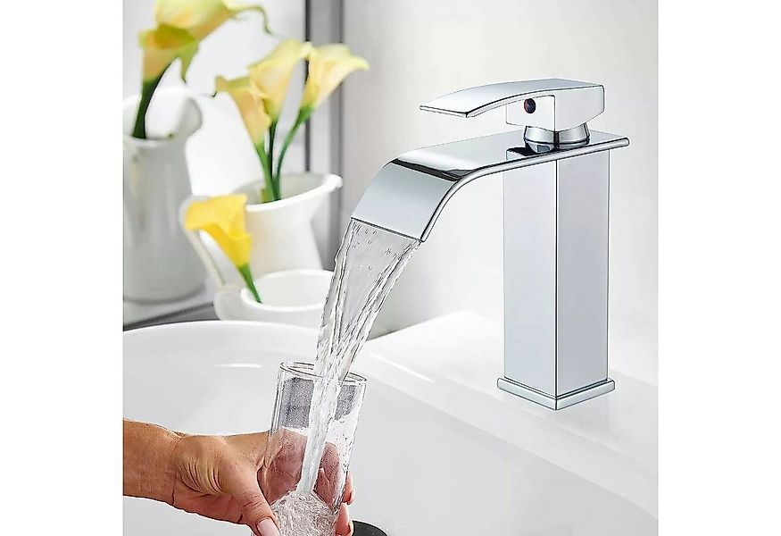 Faizee Home Badarmatur Wasserfall Waschtischarmatur Badarmatur Wasserhahn E günstig online kaufen