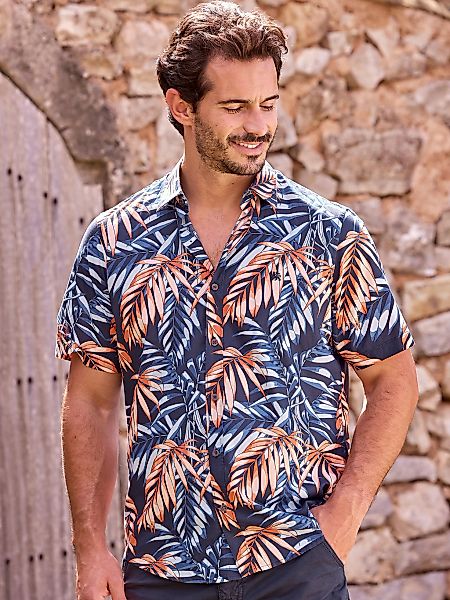 LERROS Kurzarmhemd "LERROS Hawaiihemd, floral gemustert" günstig online kaufen
