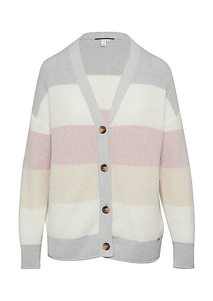 QS Funktionsjacke Flauschige Oversize-Strickjacke Rollsaumblende günstig online kaufen