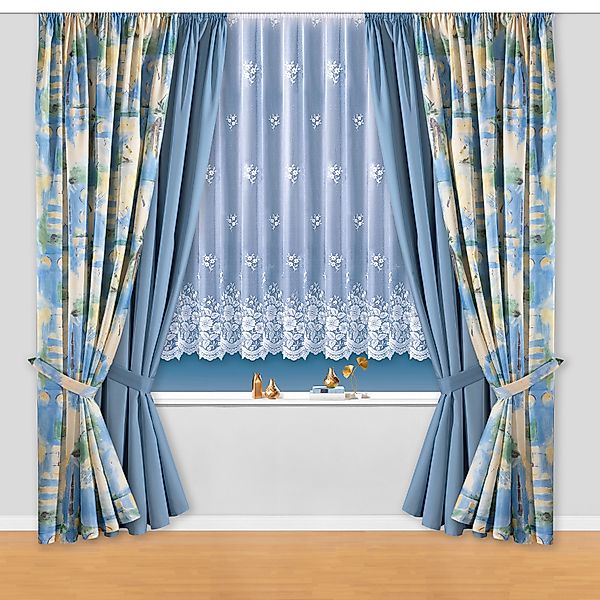 Weckbrodt Vorhang "Matteo" Kräuselband 1 Stk. tlg. Satin, bedruckt, leichte günstig online kaufen