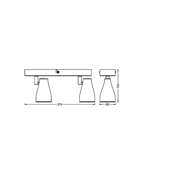 OSRAM Deckenstrahler PEAR, weiß, 2-flammig, GU10-LED 2.700 K günstig online kaufen