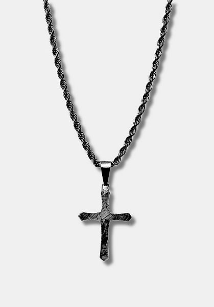 CRBNCNCPT Kette mit Anhänger Carbon Kreuz Anhänger mit Edelstahl Kette, Cro günstig online kaufen