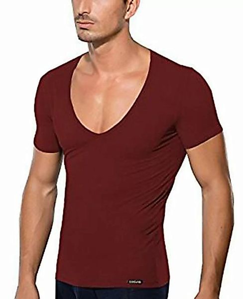 DOREANSE T-Shirt Doreanse Deep V Shirt Bordeaux günstig online kaufen