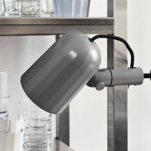 HAY Klemmleuchte Noc Clip, dunkelgrau, Metall, Stecker, E14 günstig online kaufen