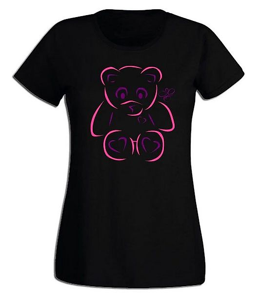 G-graphics T-Shirt Damen T-Shirt - Teddy Pink-Purple-Collection, mit trendi günstig online kaufen