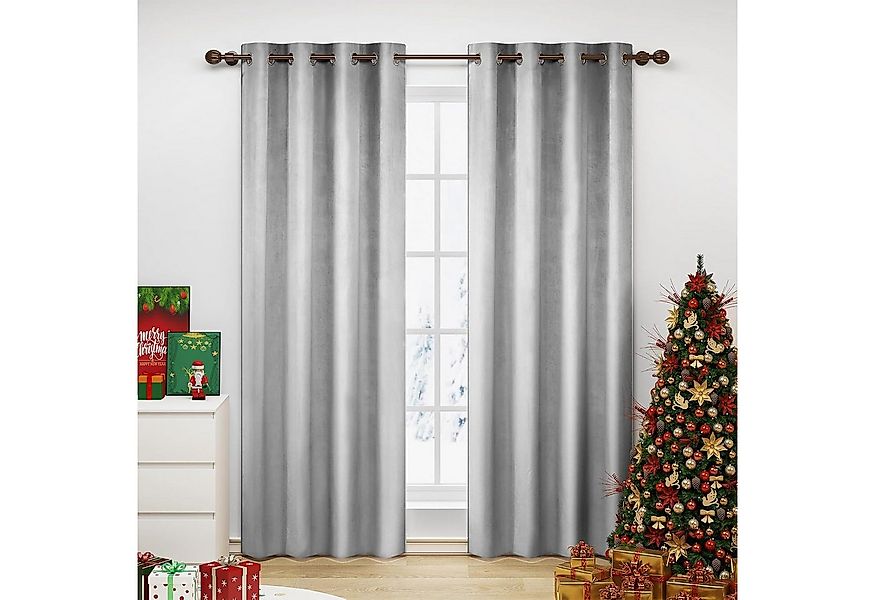 Woltu Verdunkelungsvorhang (2 St), Stangendurchzug, verdunkelnd, mit Ösen b günstig online kaufen