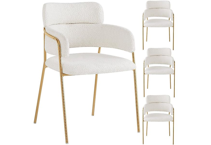 OKWISH Esszimmerstuhl mit goldenen Beinen (Polsterstuhl, Wohnzimmerstuhl, K günstig online kaufen