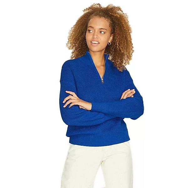 Jjxx Leya Twist Halber Reißverschluss Sweater XL Blue Iolite günstig online kaufen