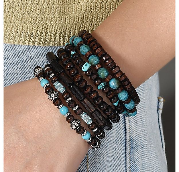 The Beauty House Armband 7er Set Perlenarmbänder Boho Schmuck mehrschichtig günstig online kaufen