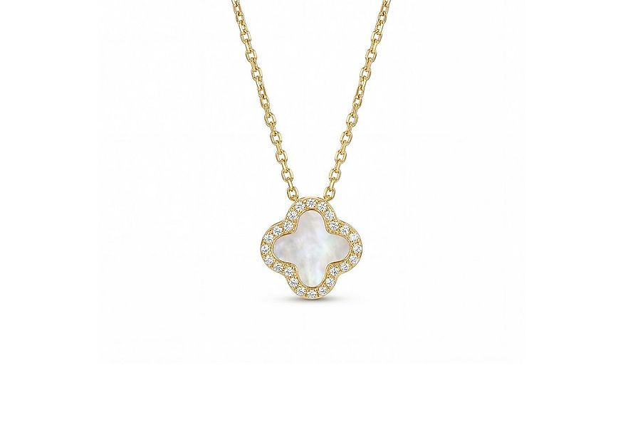 salazar.plus Kette mit Anhänger 925 Silberkette vergoldet vierblatt Kleebla günstig online kaufen