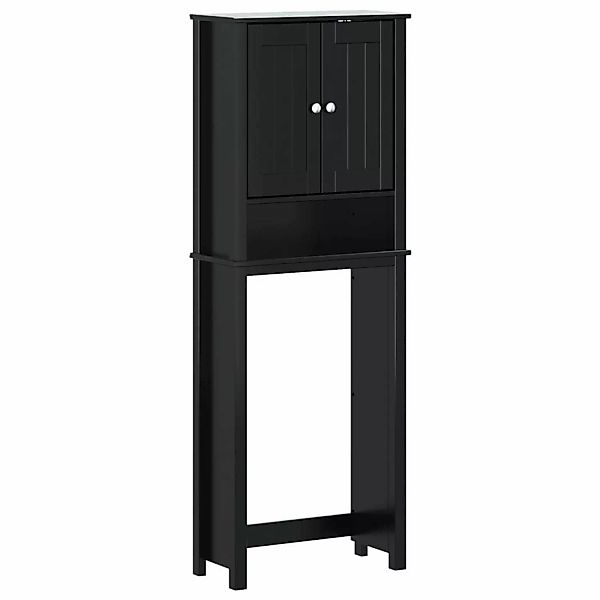 vidaXL Toilettenschrank BERG Schwarz 60x27x164,5 cm Massivholz günstig online kaufen