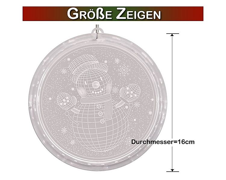 Rosnek Beleuchtetes Fensterbild Weihnachtsthema, 3D-Effekt, hängend/klebend günstig online kaufen