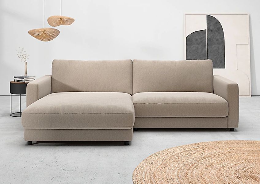 Home affaire Ecksofa »Ecksofa Jiro, L-Form, große Sitztiefe, Breite 265 cm« günstig online kaufen