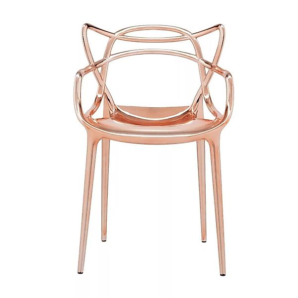 Stapelbarer Stuhl Masters plastikmaterial kupfer / metallic - Kartell - Kup günstig online kaufen