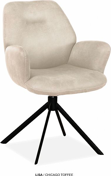 OMG Design Esszimmerstuhl "Lisa" (Set) 1 Stk. Stoff Drehstuhl mit auto-retu günstig online kaufen