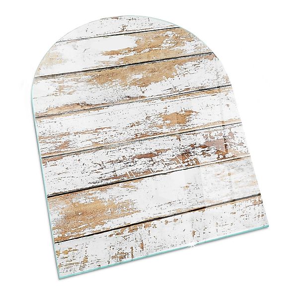 Tulup Glasplatte für Kamin Beschädigtes Holzbrett Glasplatte für Öfen Halbk günstig online kaufen