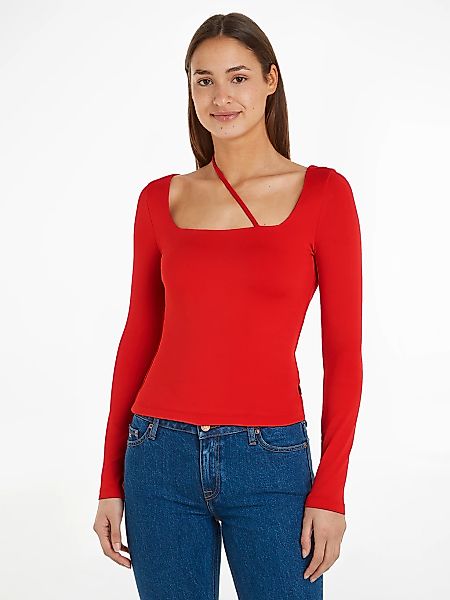 Tommy Jeans Crop-Top, mit eckigen Ausschnitt und stylischer Zusatzschnur günstig online kaufen