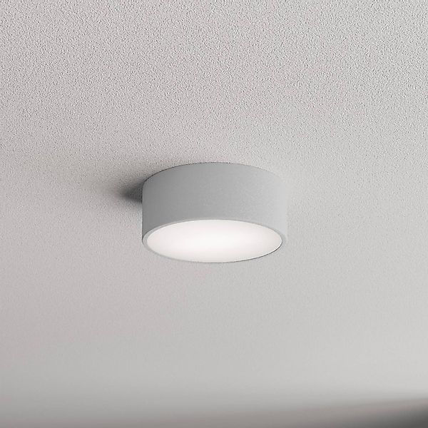 Deckenlampe Cleo 200, grau, Sensor, IP54, Ø 20 cm, Metall günstig online kaufen