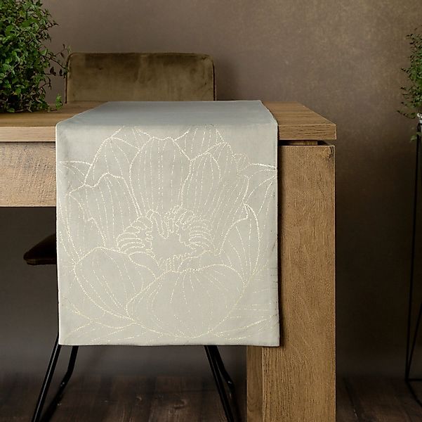 Eurofirany Tischdecke BLINK, Tischläufer, Samt, Velvet, günstig online kaufen