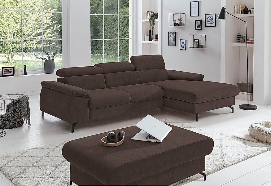 COTTA Ecksofa "Komaris L-Form", mit Kopfteilverstellung, wahlweise mit Bett günstig online kaufen