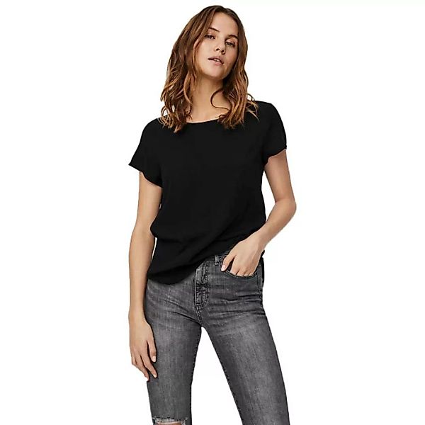 Vero Moda Becca Plain Kurzärmeliges T-shirt XS Black günstig online kaufen