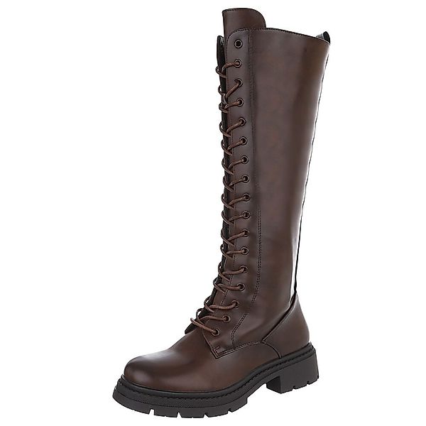 Ital-Design Langer Schnürstiefel für Damen – günstig online kaufen