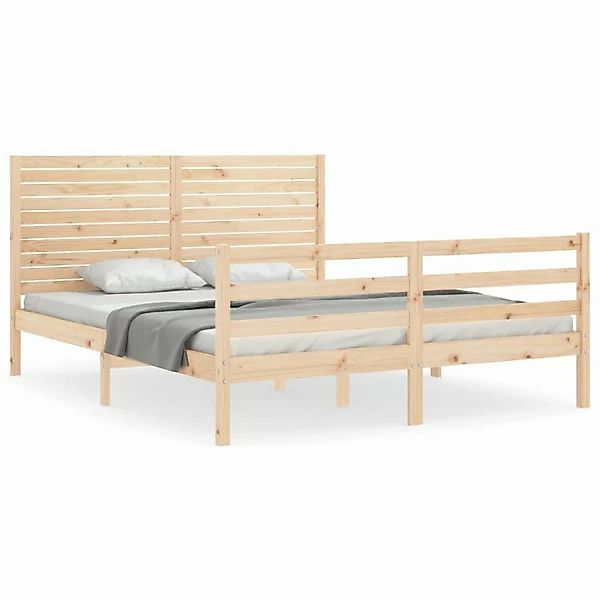 vidaXL Massivholzbett mit Kopfteil 160x200 cm1809296 günstig online kaufen