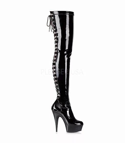 Overknee Stiefel DELIGHT-3063 - Lack Schwarz (Schuhgröße: EUR 36) günstig online kaufen