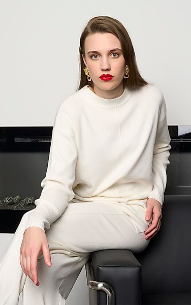 Passioni Strickpullover mit geripptem Stehkragen und günstig online kaufen