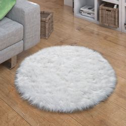 Paco Home Fellteppich "Playa 960" rund 64 mm Höhe Kunstfell, Flokati-Optik, günstig online kaufen