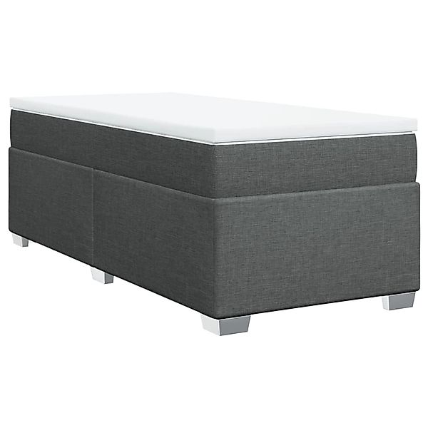 vidaXL Bett Boxspringbett mit Matratze Dunkelgrau günstig online kaufen