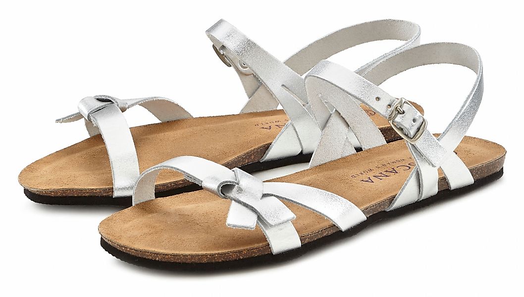 LASCANA Sandale "Sommerschuh", Sandalette, Sommerschuh aus Leder günstig online kaufen