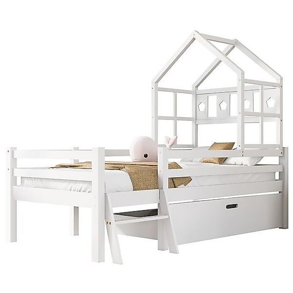BlingBin Kinderbett Hausbett Hochbett mit Schubladen günstig online kaufen