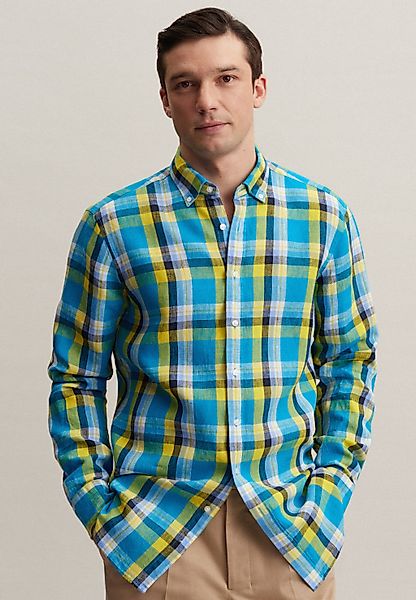 seidensticker Businesshemd "Regular" Regular 1/1 Button-Down-Kragen Karo günstig online kaufen