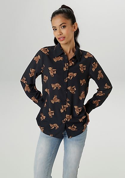 Aniston SELECTED Hemdbluse mit trendigen Teddybärchen günstig online kaufen