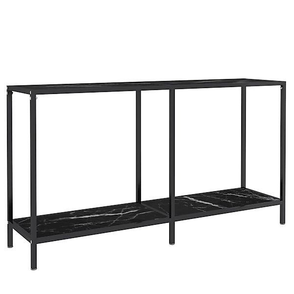 vidaXL Konsolentisch Schwarz 140x35x75,5 cm Hartglas Modell 1 günstig online kaufen